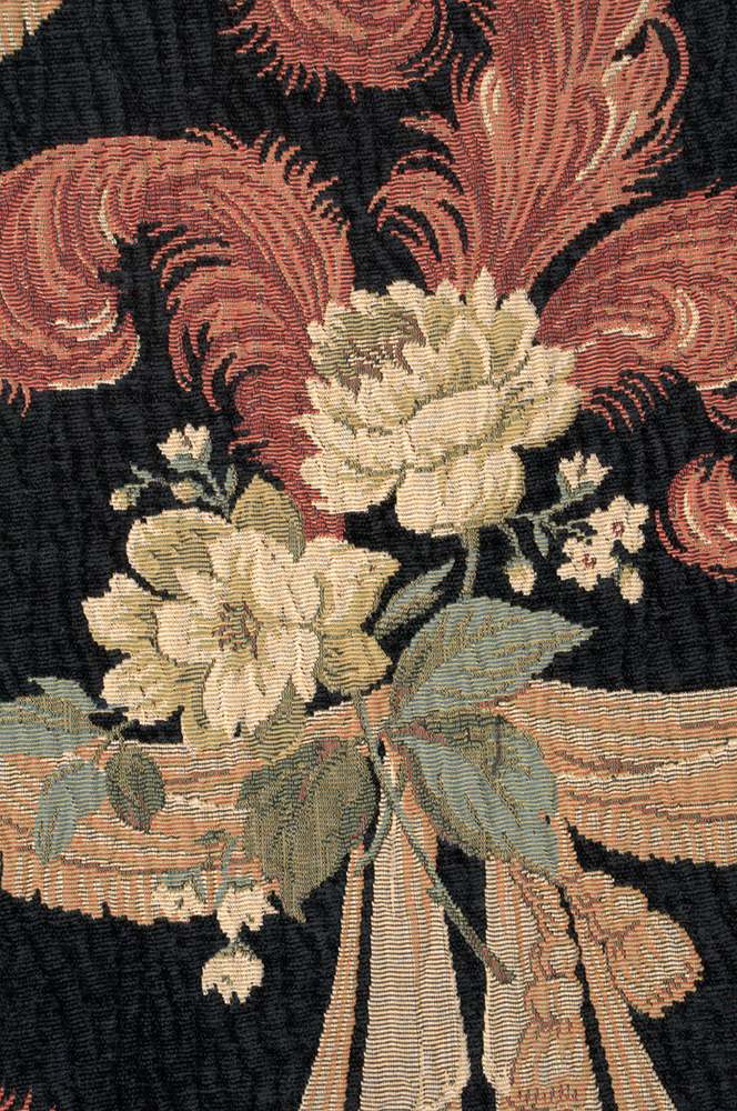 Elegant Floral Scroll II European Tapestry | Close Up 1