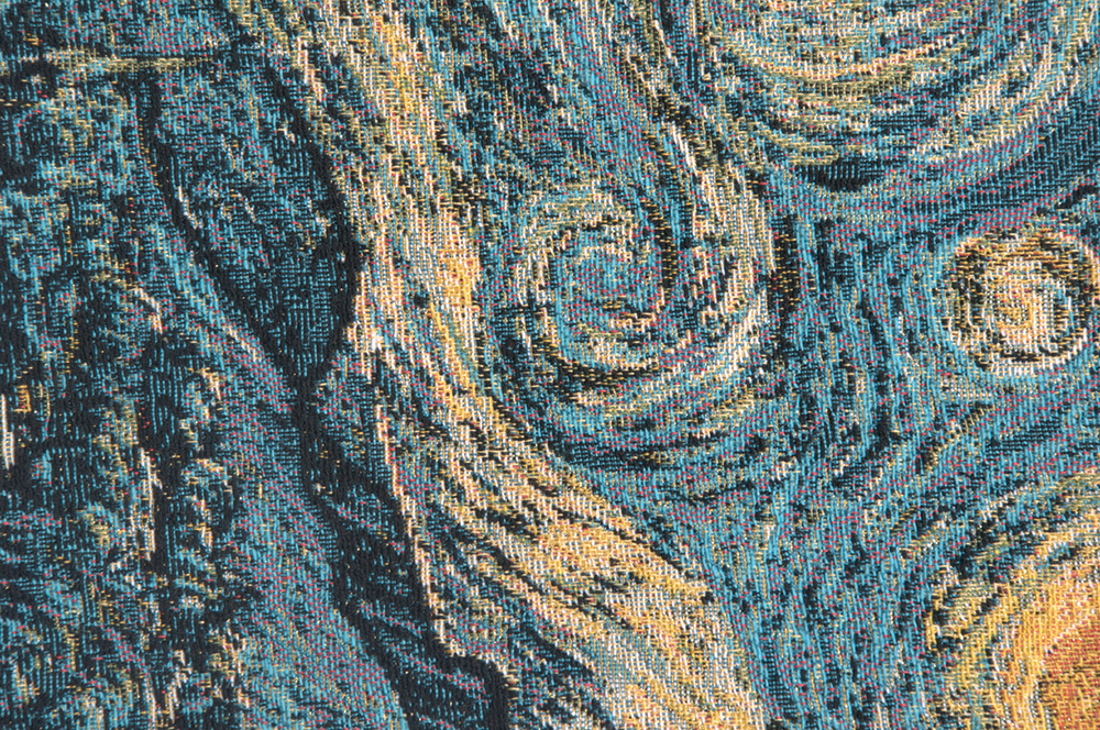 Van Gogh's Starry Night Small European Cushion Cover | Close Up 2