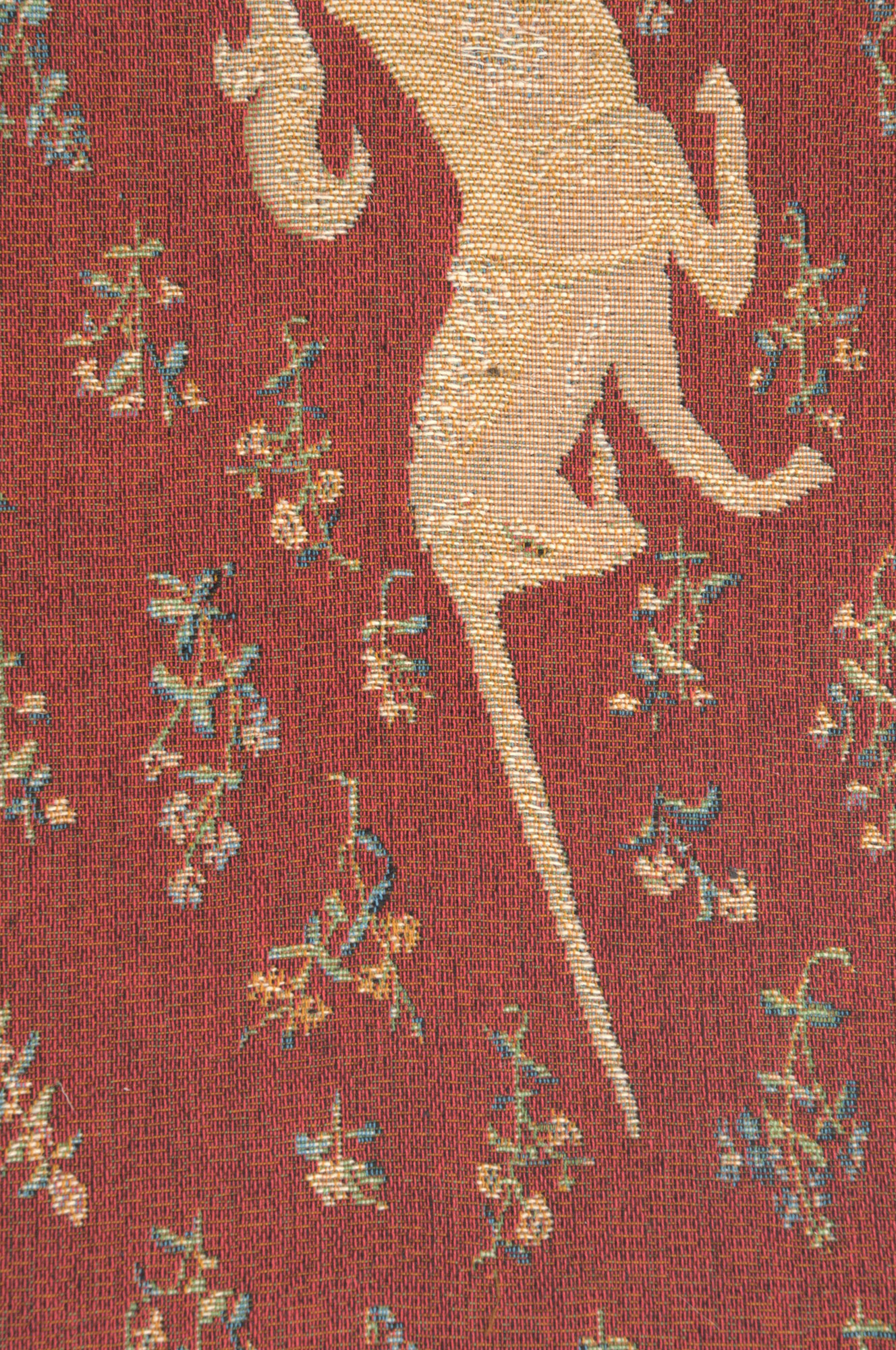 Licorne II Large French Tapestry Table Runner | Close Up 1