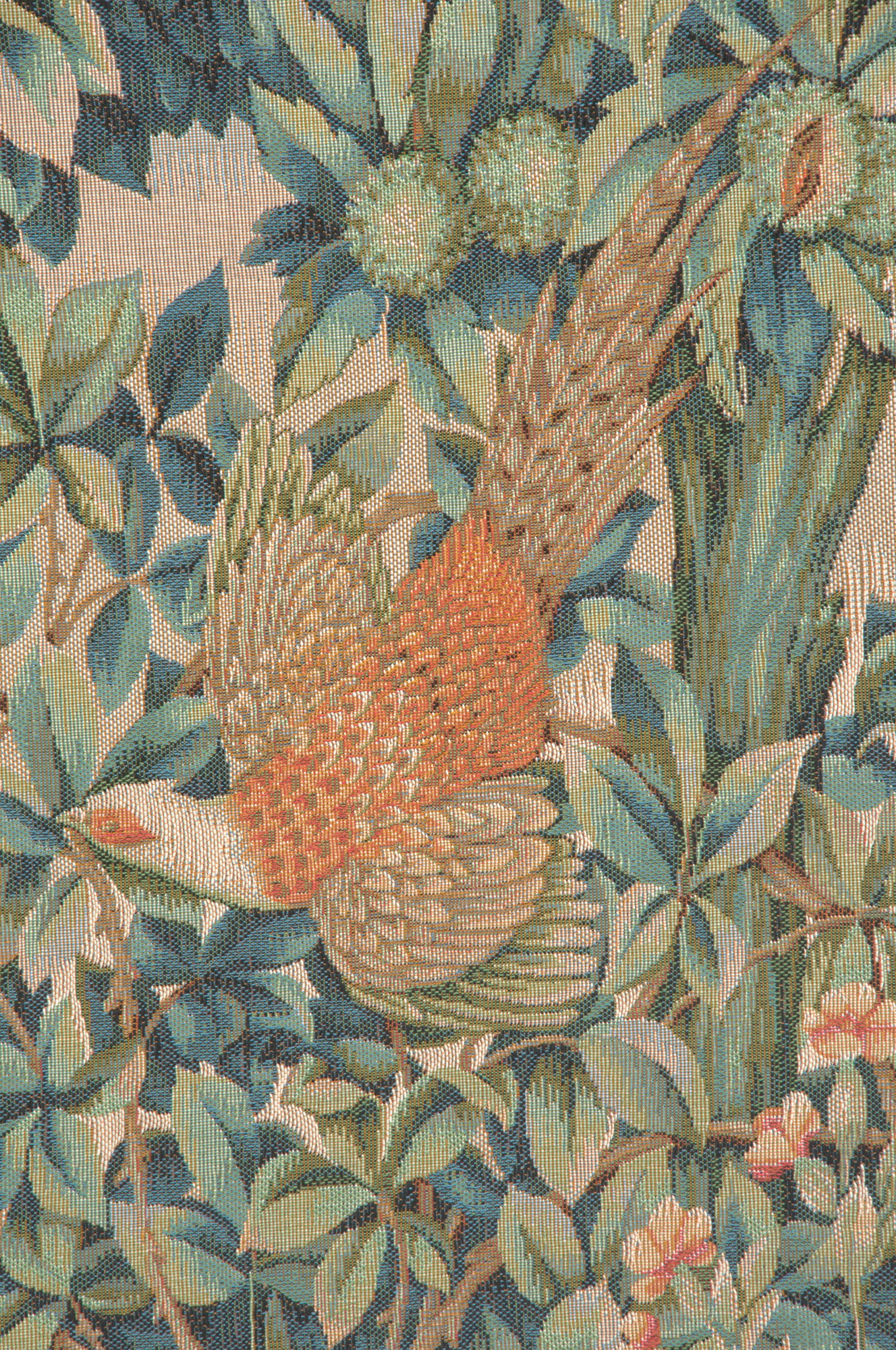 Rabbit, Pheasant, and Doe French Tapestry | Close Up 2