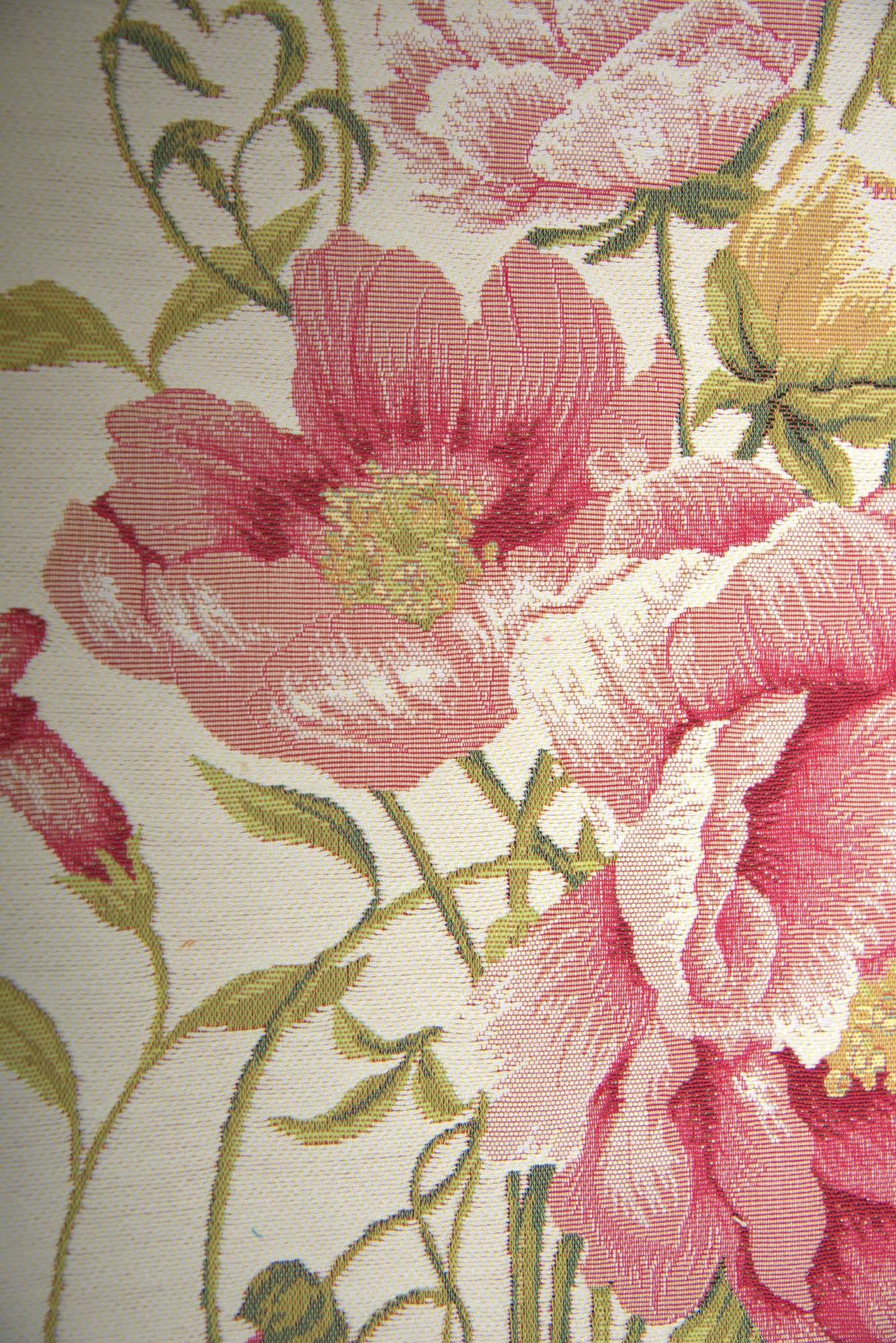 Peonies White French Tapestry Table Runner | Close Up 1