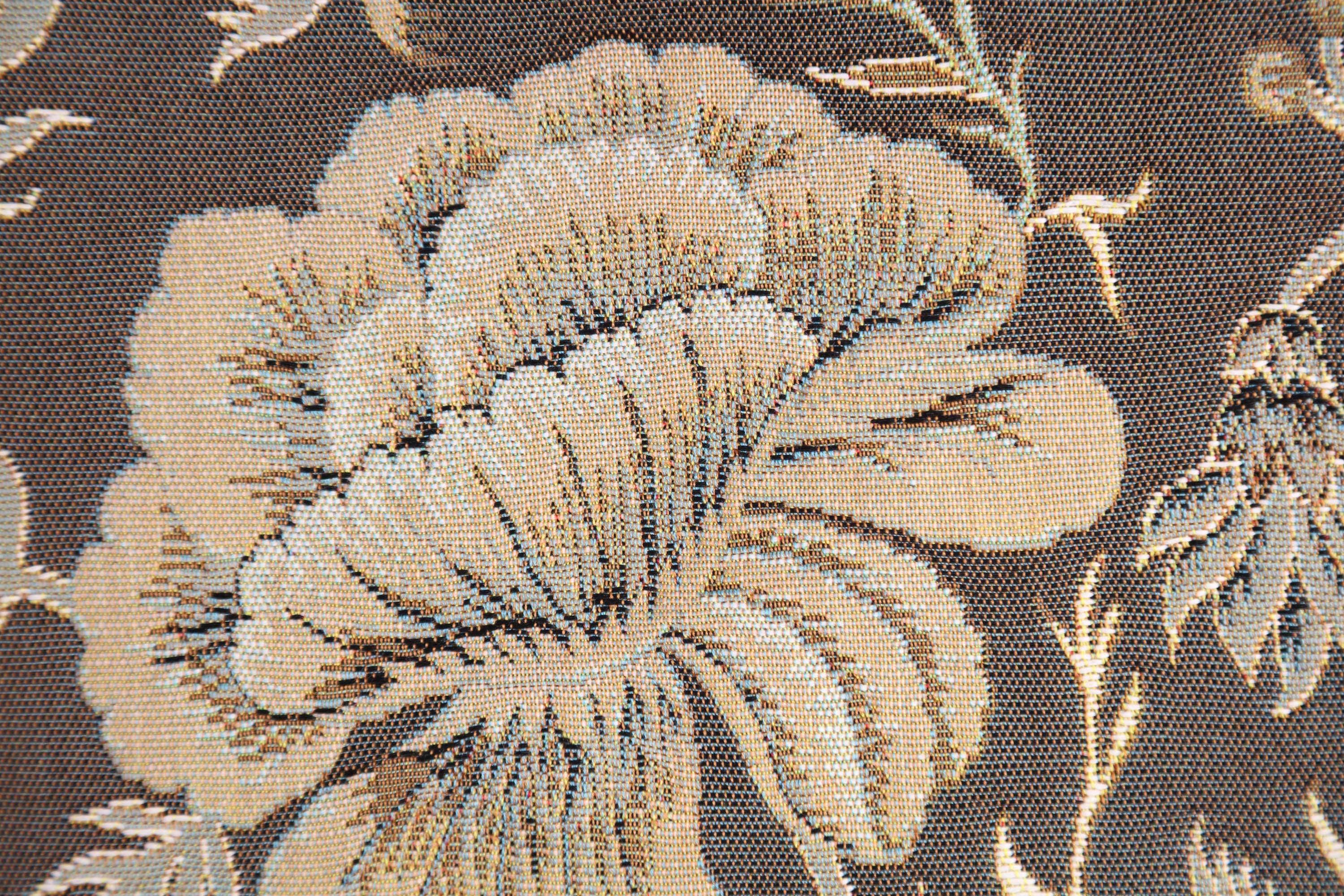 Peony Grey A French Tapestry Cushion | Close Up 2