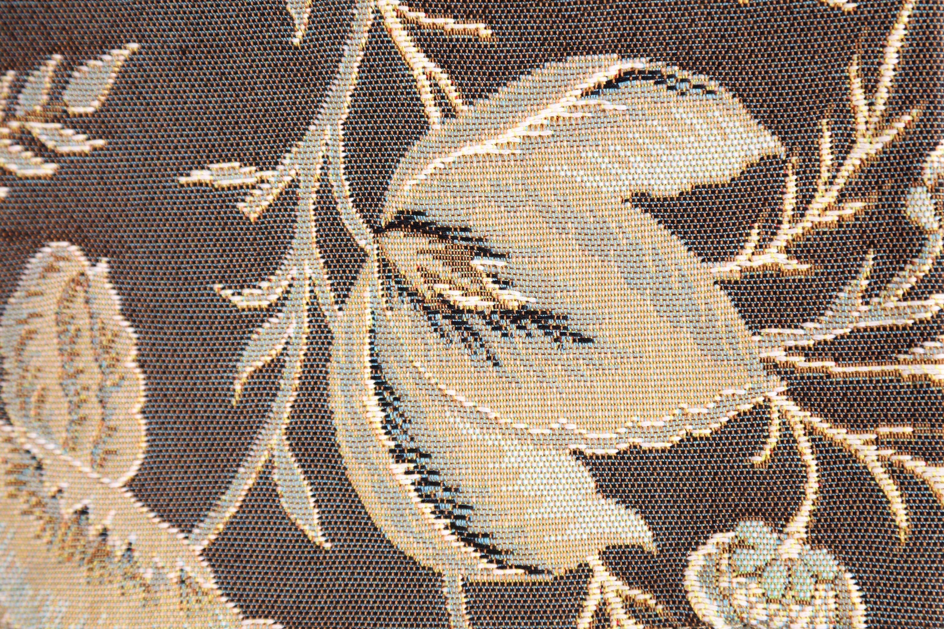 Peony Grey A French Tapestry Cushion | Close Up 3
