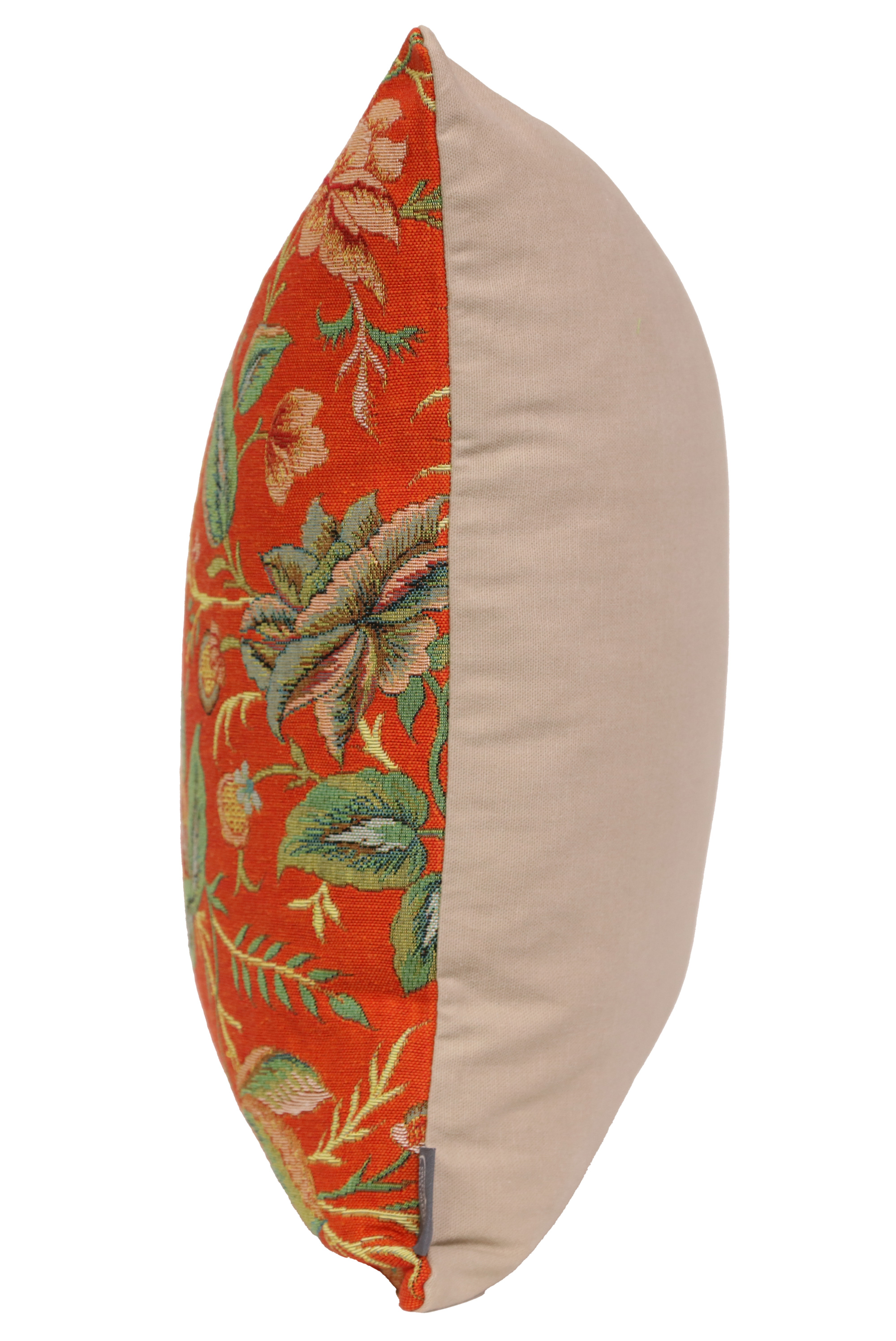 Peony Orange A French Tapestry Cushion | Close Up 5