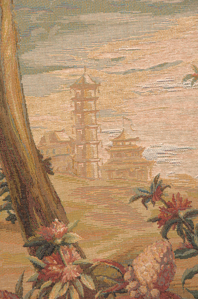 Paysage Exotique Landscape French Tapestry | Close Up 2