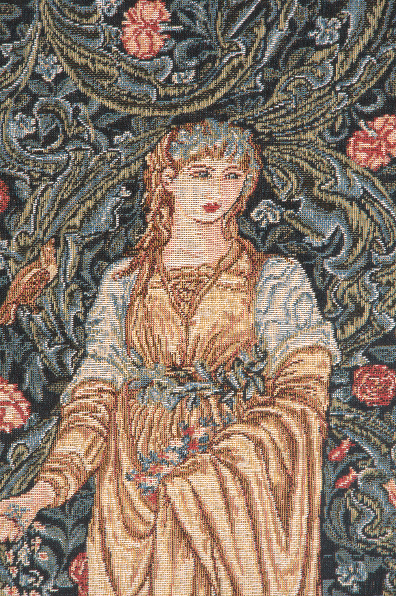 Flora without border European Tapestry | Close Up 1
