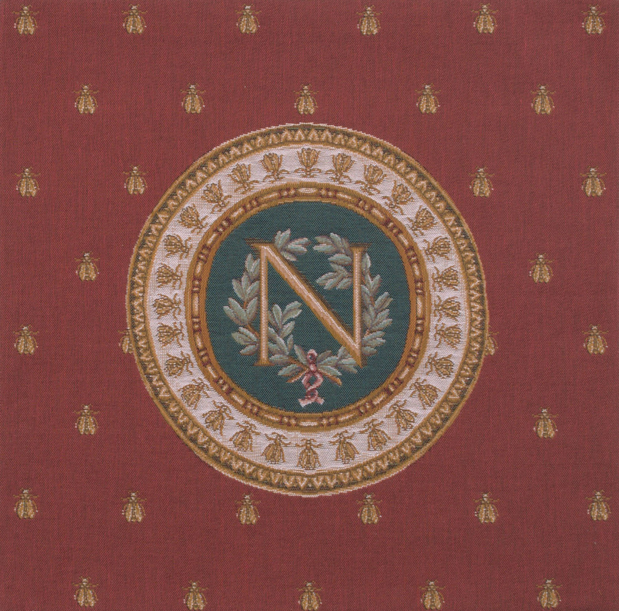 Red Napoleon French Tapestry Cushion | Close Up 1