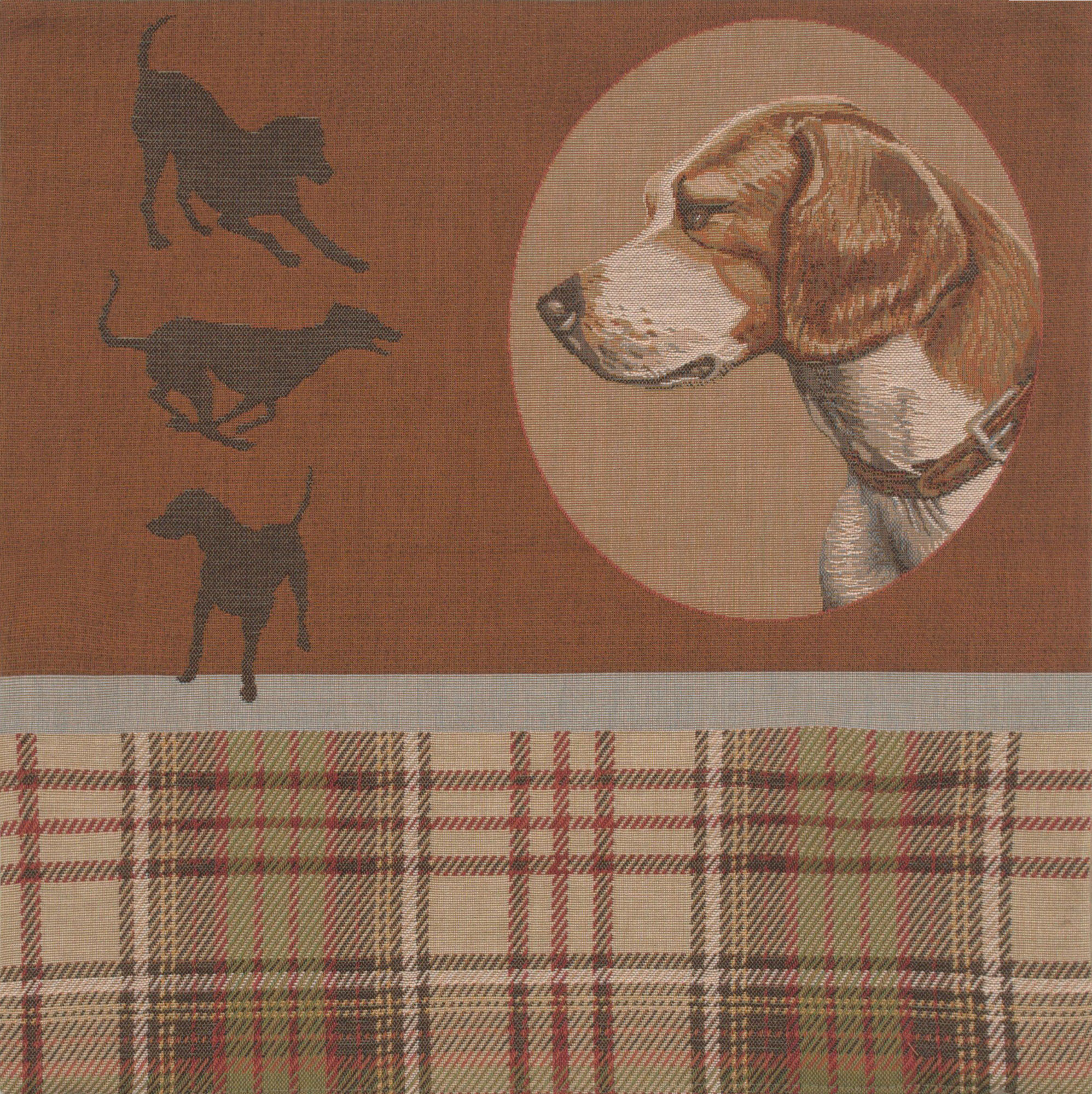 Scottish Dogs French Tapestry Cushion | Close Up 1