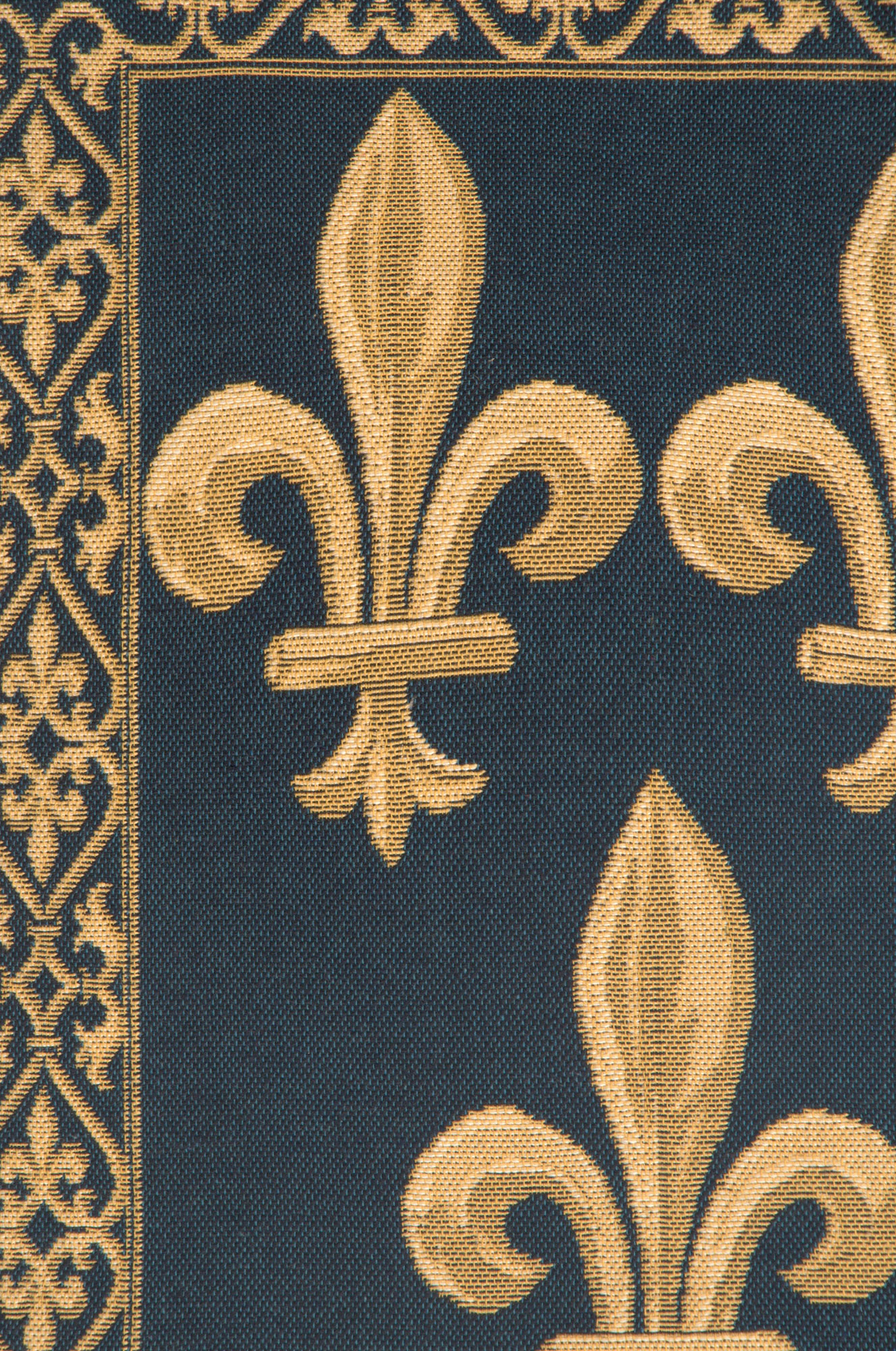 Fleur De Lys With Loops European Tapestry | Close Up 1