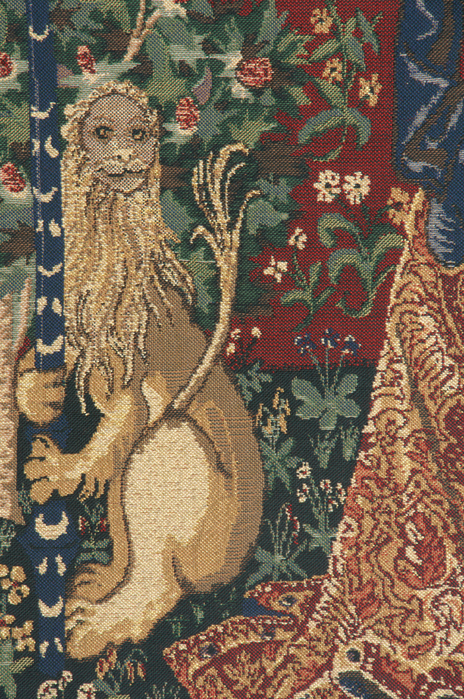Lady and the Organ II Belgian Tapestry | Close Up 1
