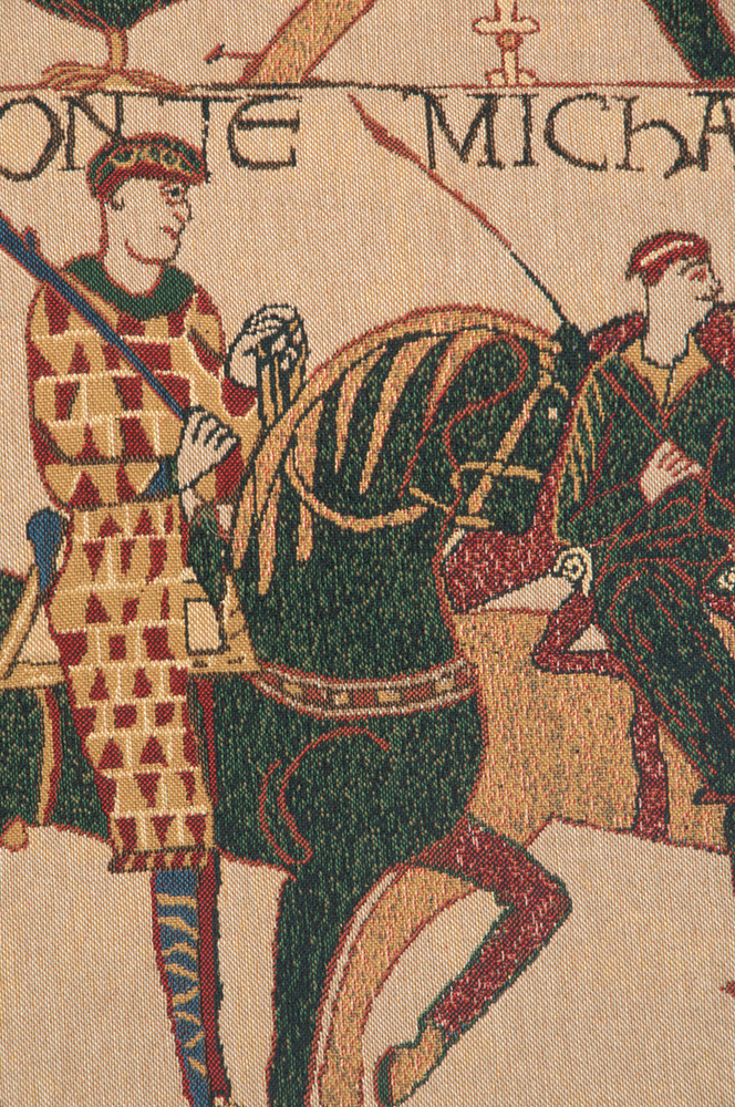 Bayeux, Mont St. Michel Belgian Tapestry | Close Up 1