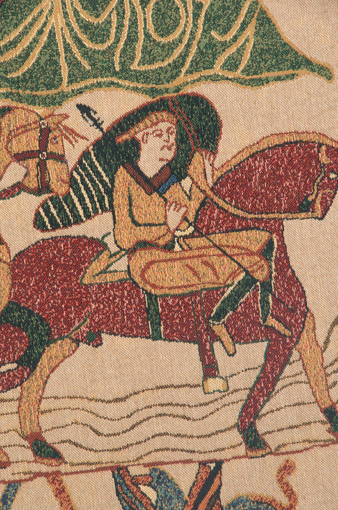 Bayeux, Mont St. Michel Belgian Tapestry | Close Up 2