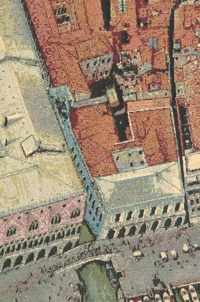 Venice from Above Italian Tapestry Wall Hanging | Close Up 2