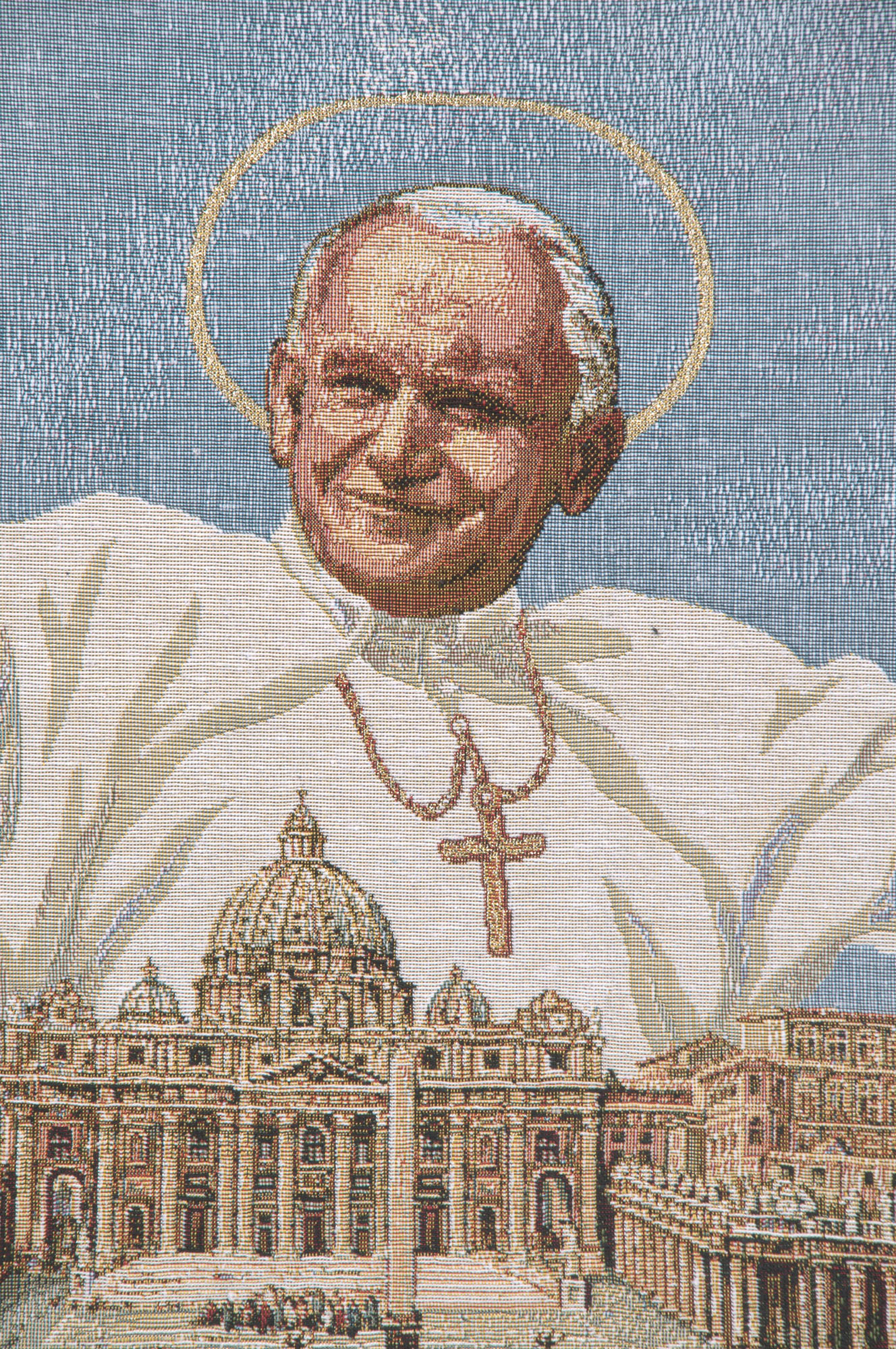 Pope John Paul II Rome European Tapestries | Close Up 1