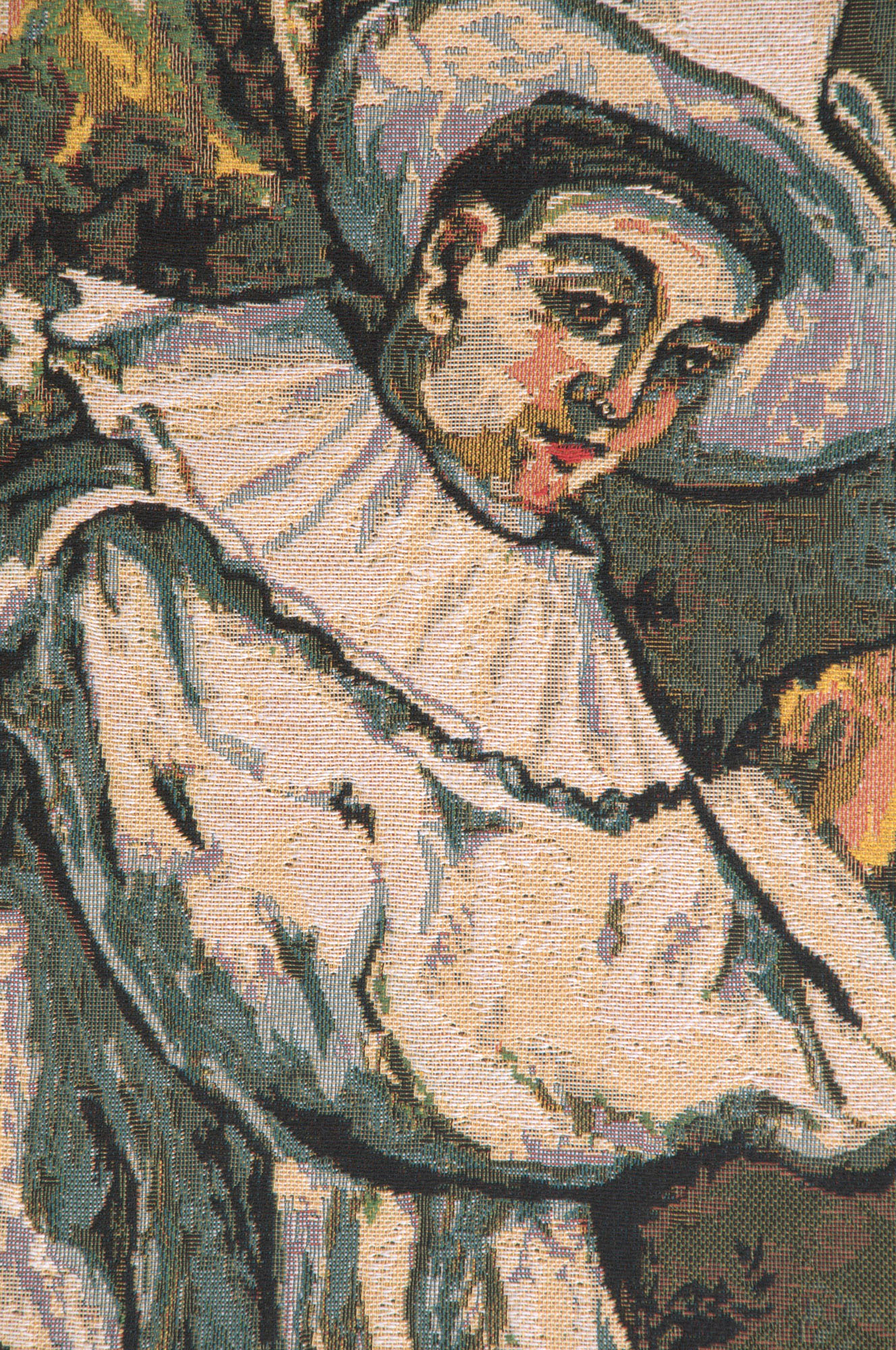 Pierrot and Harlequin European Tapestry | Close Up 1