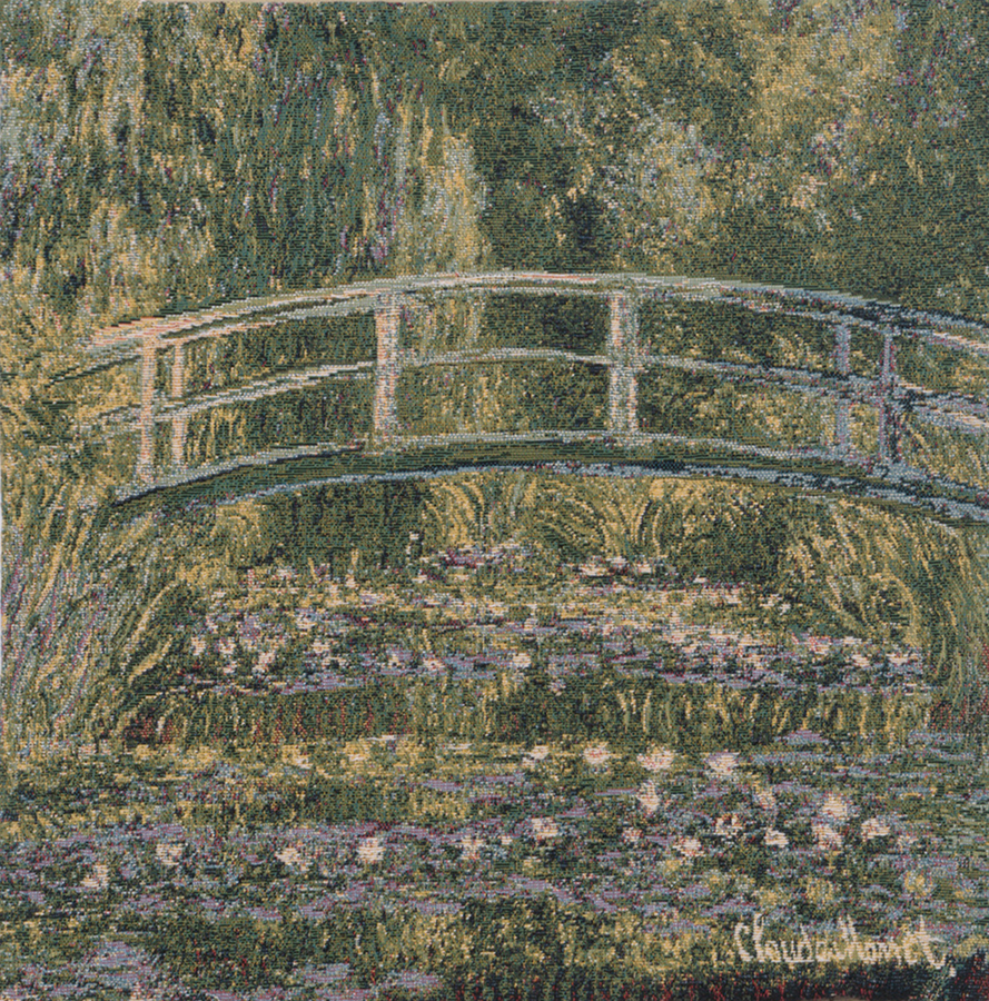 Monet's Bridge at Giverny I European Cushion Cover | Close Up 1