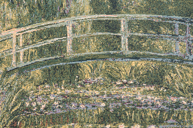 Monet's Bridge at Giverny I European Cushion Cover | Close Up 2