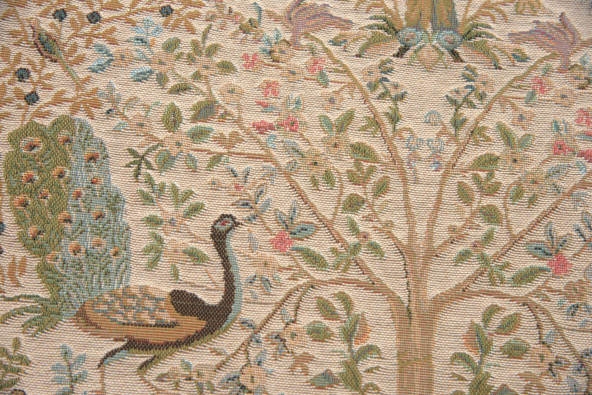 Tree In Cream I French Tapestry Cushion | Close Up 2