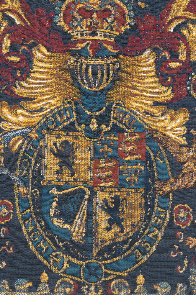 Stuart Crest II Belgian Tapestry Cushion | Close Up 2
