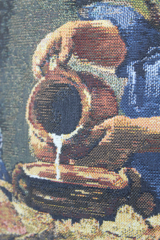 Servant Girl I Belgian Tapestry Cushion | Close Up 1