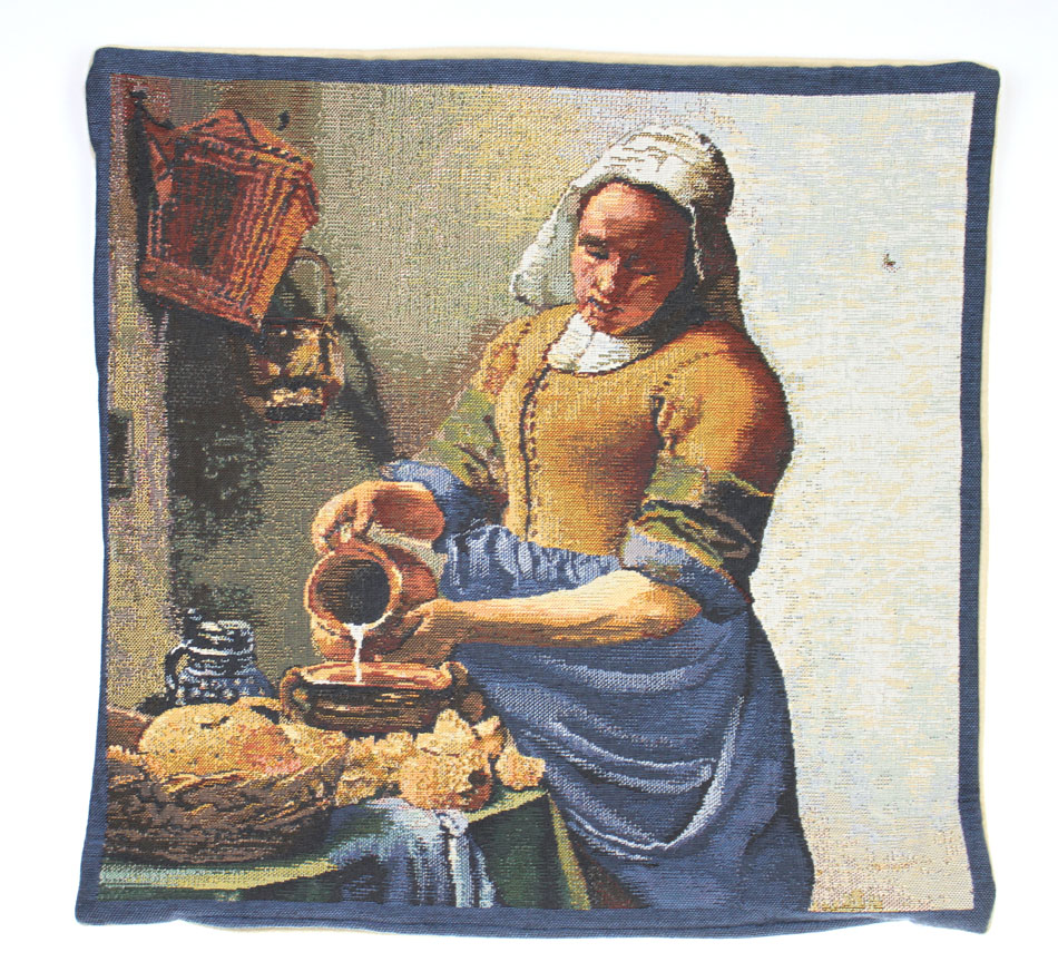 Servant Girl I Belgian Tapestry Cushion | Close Up 2
