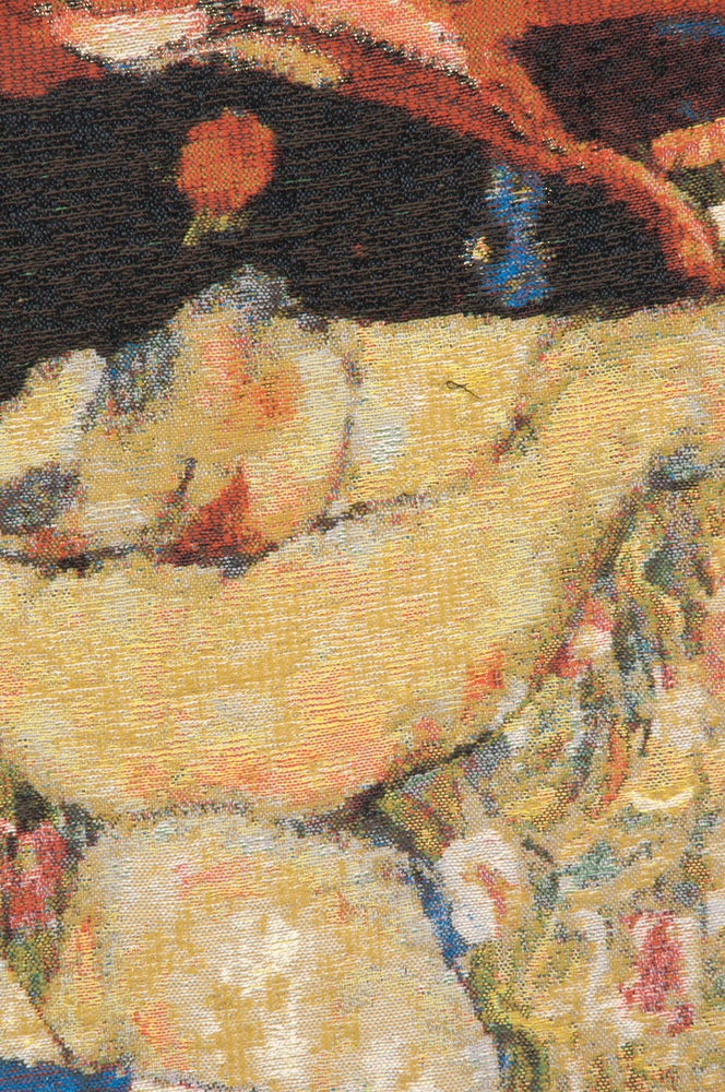 Virgin Klimt Faces Belgian Tapestry Wall Hanging | Close Up 2