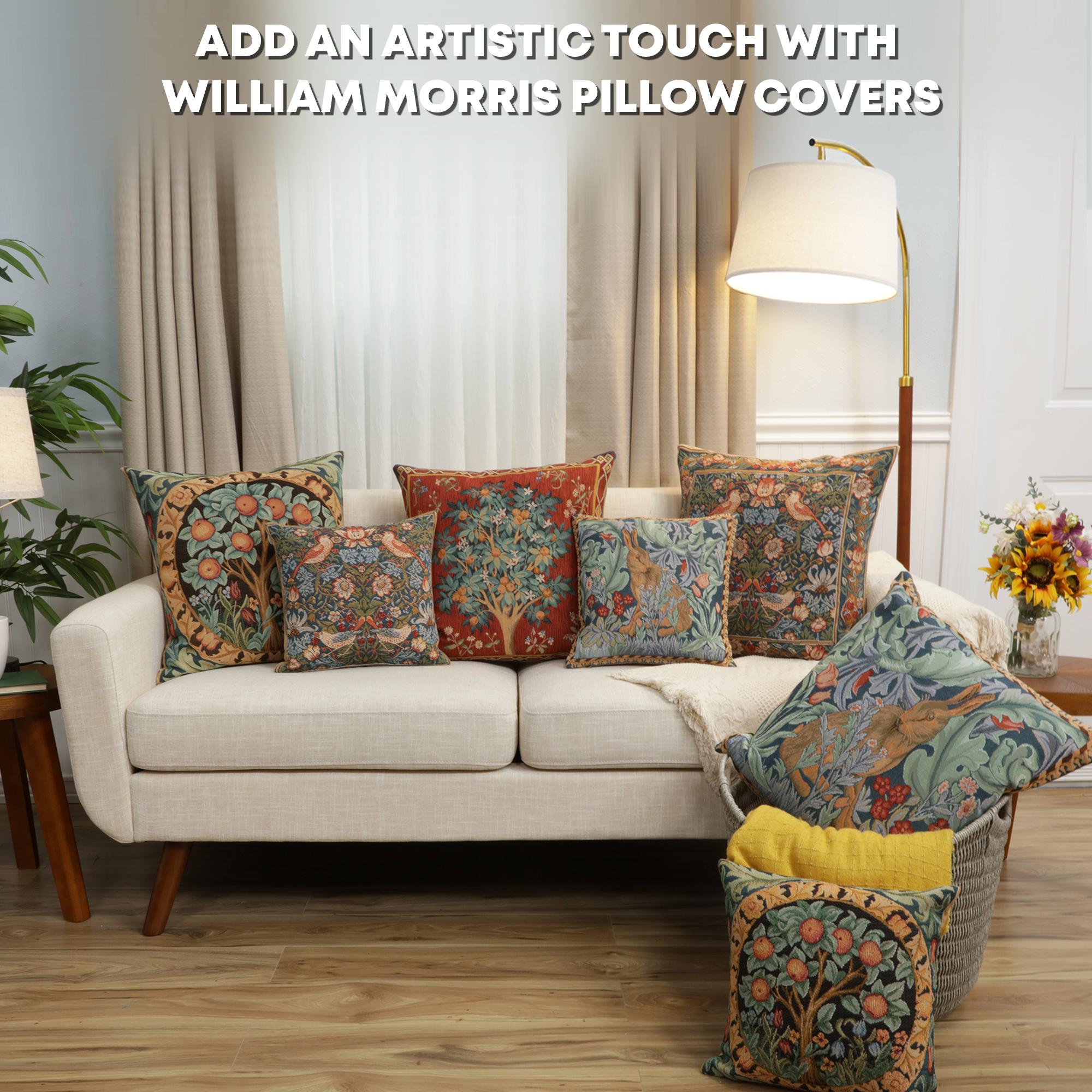 Tapestry pillows hotsell for couch