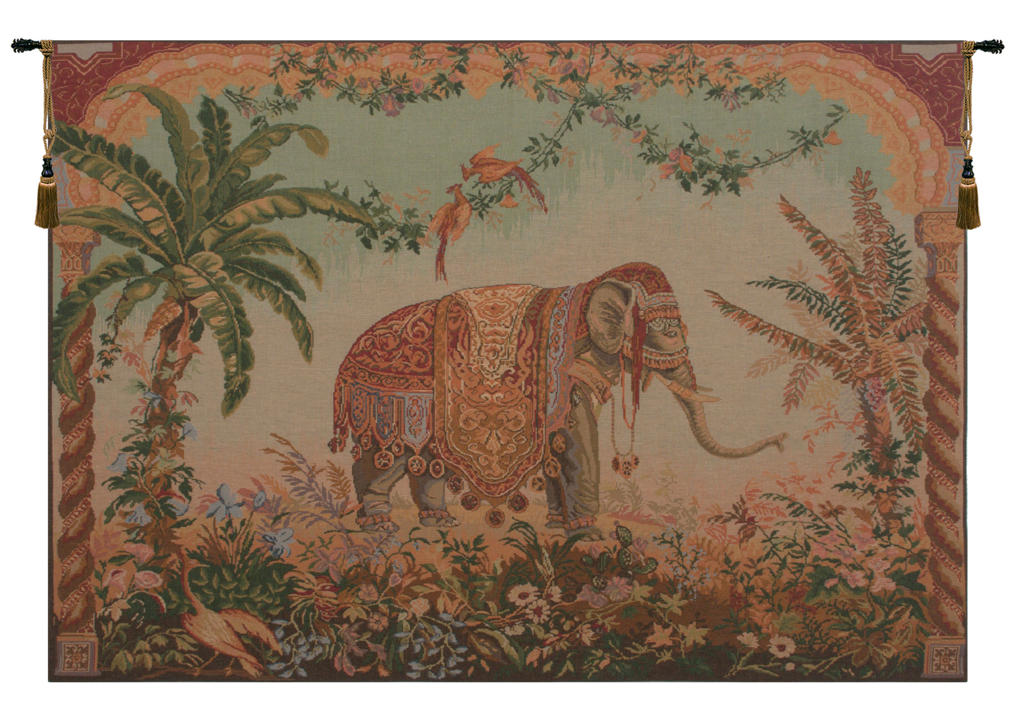 Royal Elephant Large French Tapestry Wall Art Hanging For Decor (New) 44x58 inch