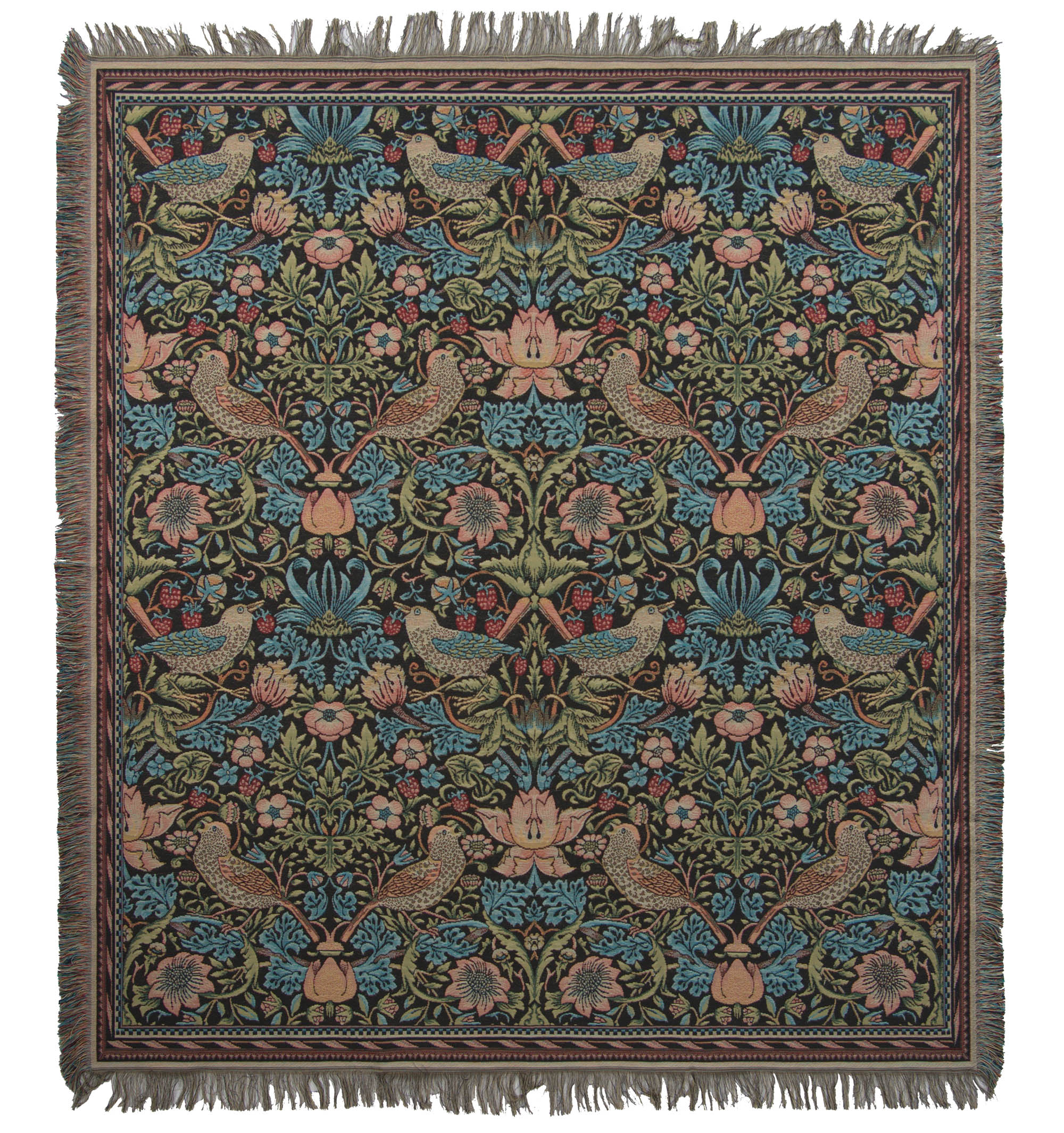 The Strawberry Thief by William Morris Belgian Throw Charlotte