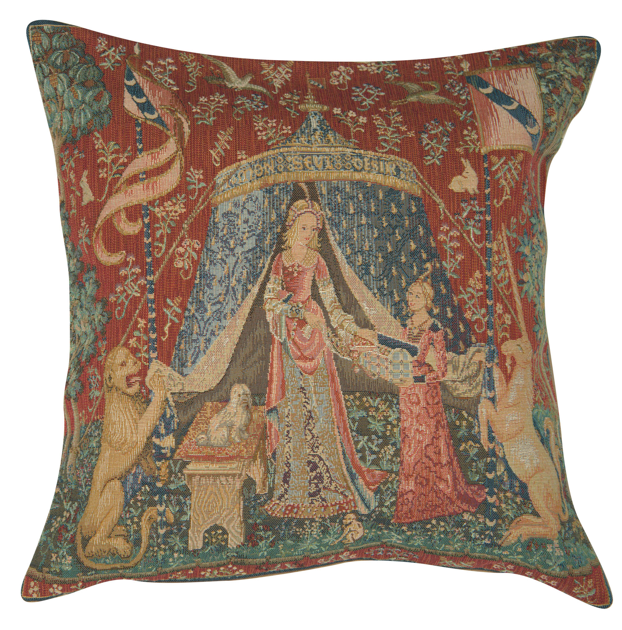A Mon Seul Desir French Tapestry Cushion Covers 19x19 inch Couch Pillow Cover