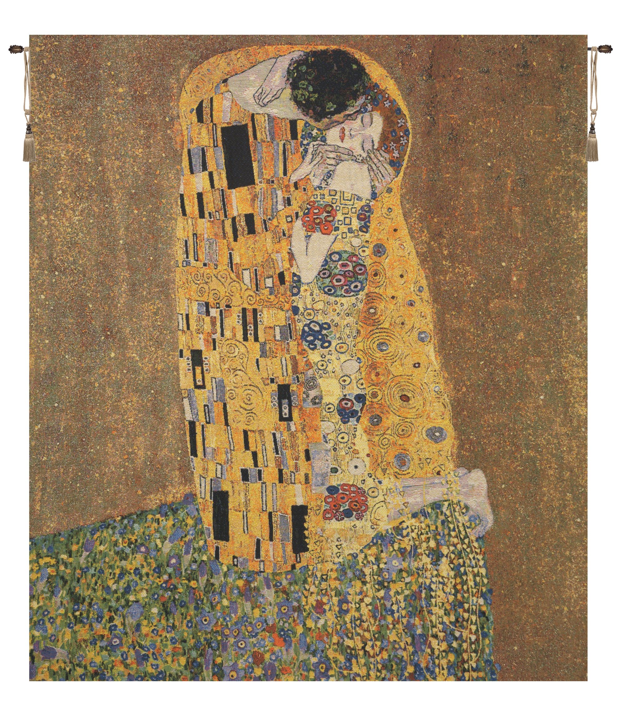 Klimt's The Kiss Belgian Jacquard Woven Tapestry Wallhanging Home Decor