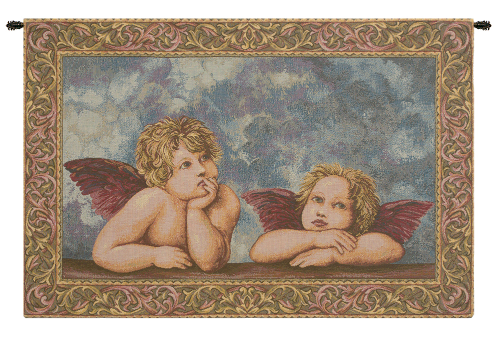 Raffaello's Angels Italian Tapestry Wall Art Hanging Home Decor (New) 18x24 inch