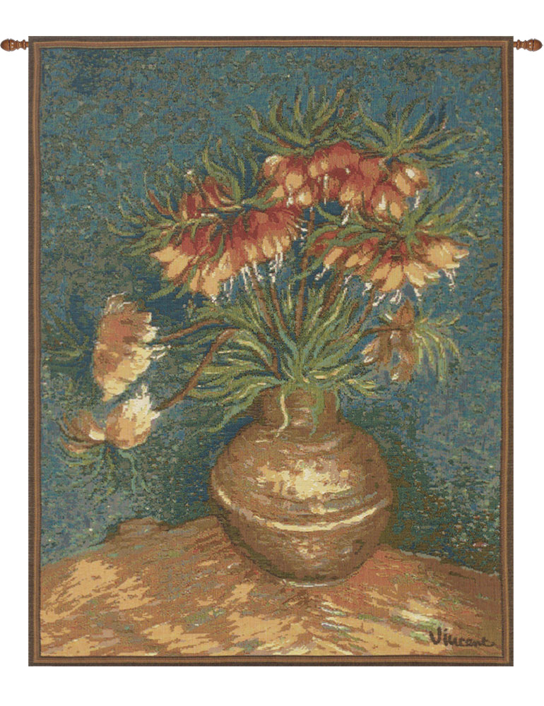 Van Gogh Lilies French Wall Tapestry - 18 in. x 25 in. Cotton by ...