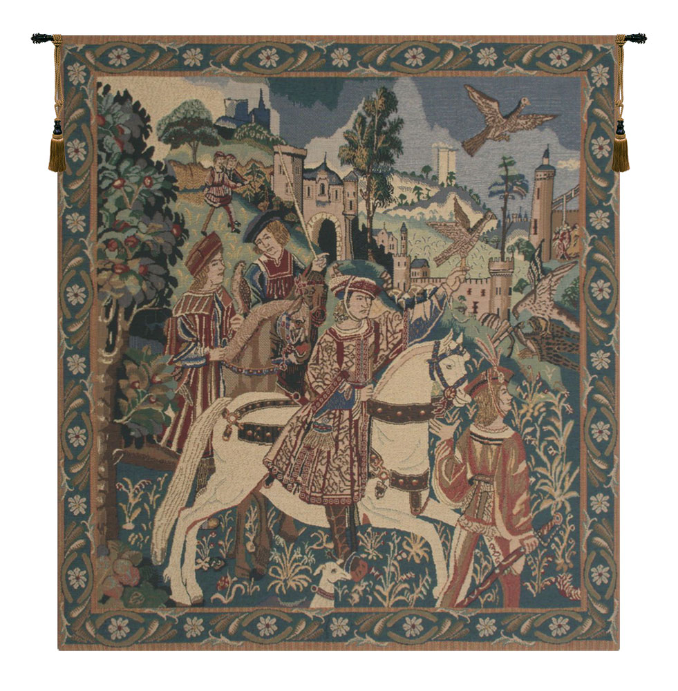 Falcon Hunt Belgian Tapestry - Charlotte Home Furnitings