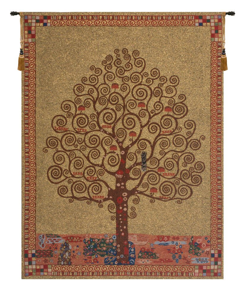 Gustav Klimt´s Tree Of Life Fine Art Belgian Tapestry Wall Art Hanging (New)