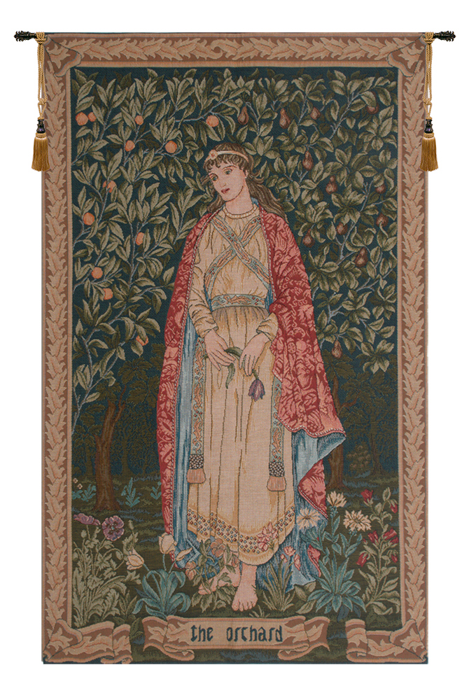 Orchard by William Morris French Tapestry - Wall Art Hanging Decor -  48x30 Inch