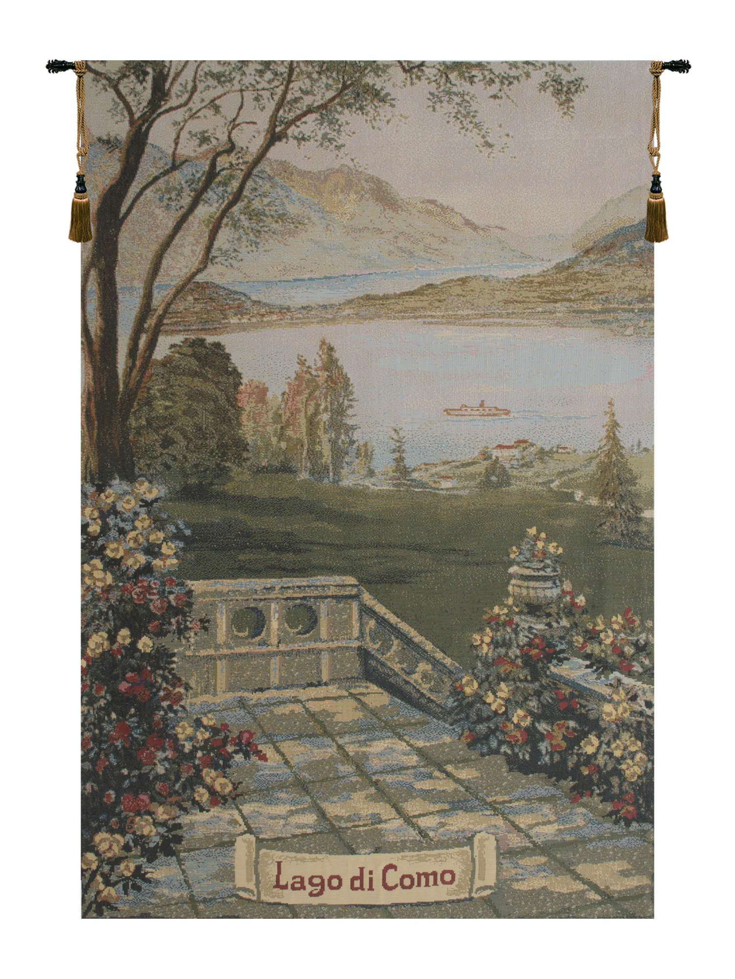 Siehe Como 1 Italienischer Jacquard Gewebt Tapestry Wandbild Stoff Kunst Dekor