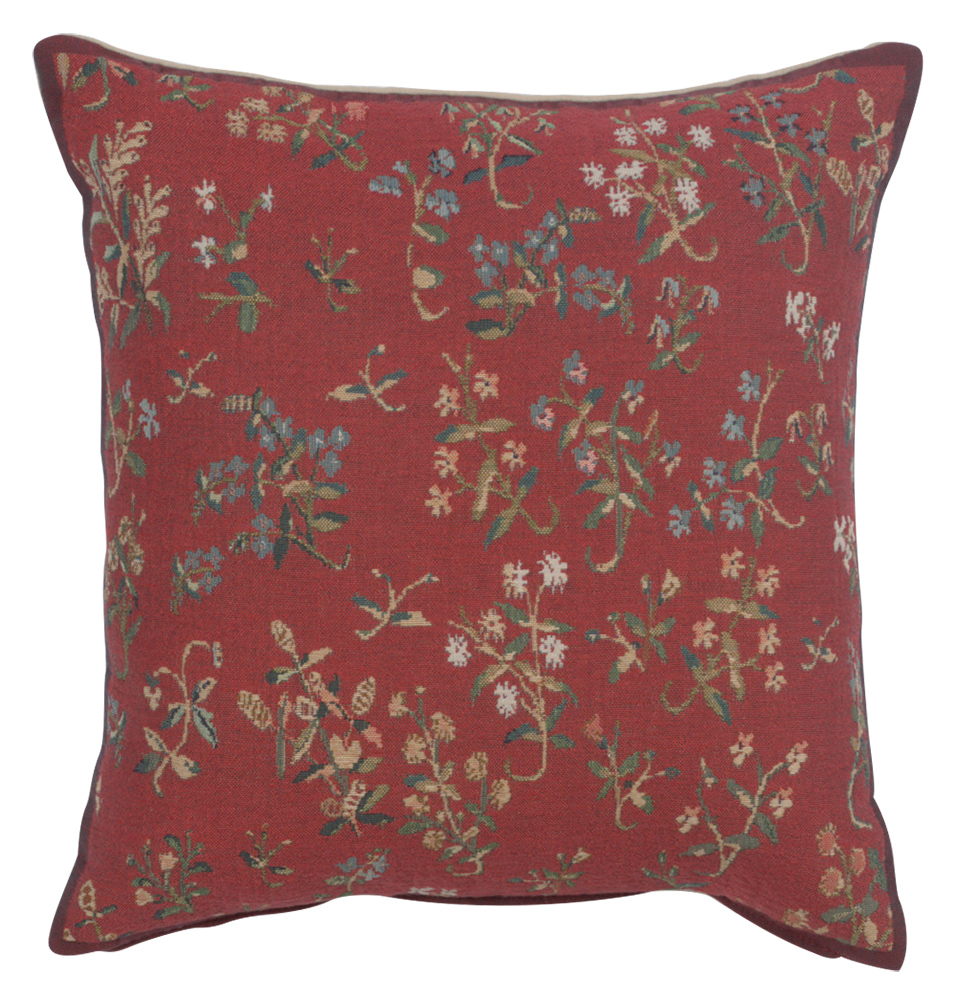 Licorne Mille Fleurs II Belgian Tapestry Cushion Charlotte Home