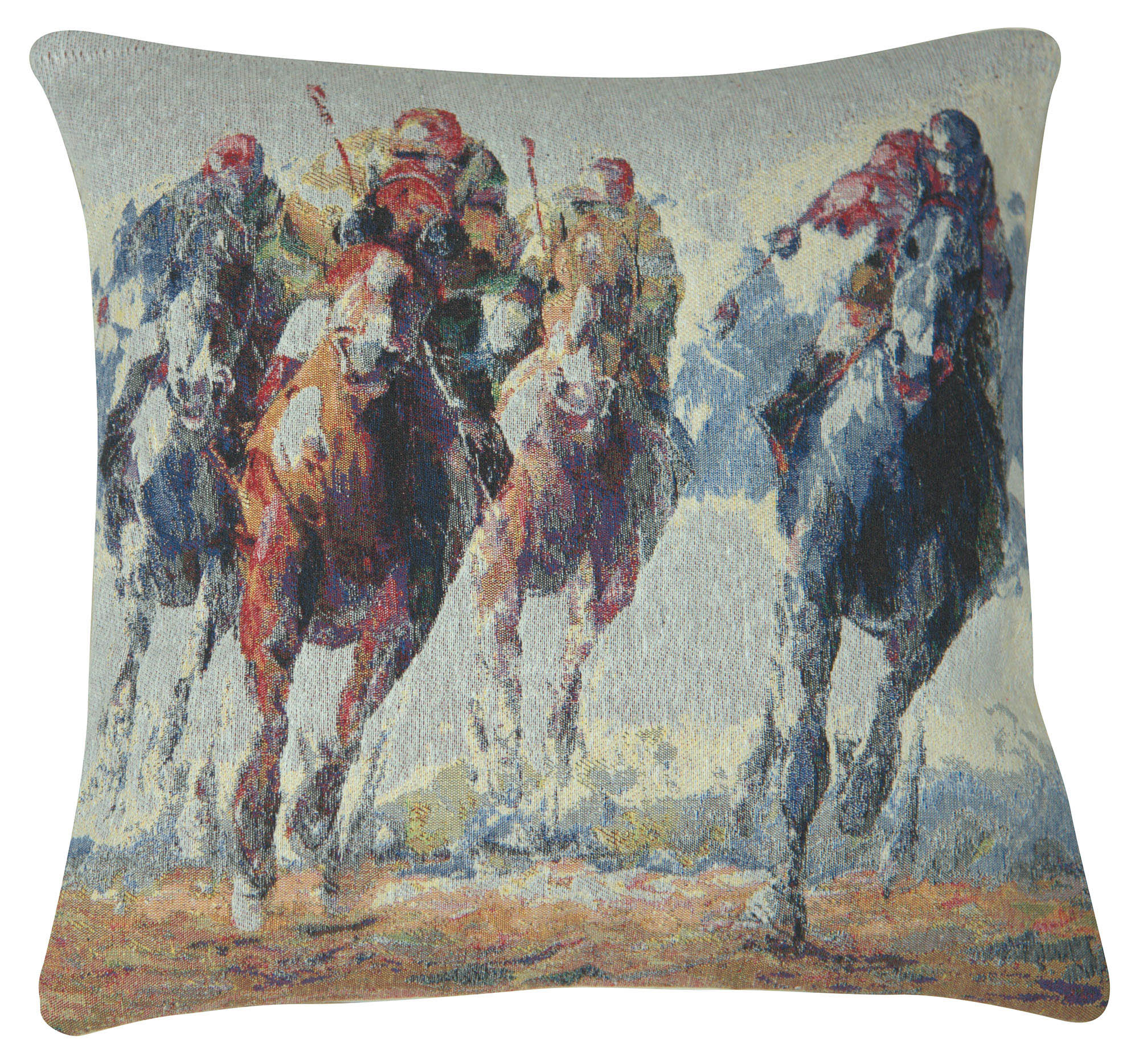 Jockeys Jacquard Woven Accent Tapestry Cushion Pillow Cover (New) 16x16 inch