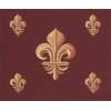 Five Fleur de Lys Red French Tapestry Cushion | Close Up 1