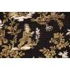 The Chinese on a Wheelbarrow Kiosk Black French Tapestry Cushion | Close Up 3