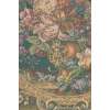 Floral Composition in Vase Green Italian Tapestry Wall Hanging | Close Up 1