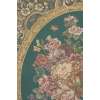 Floral Composition in Vase Green Italian Tapestry Wall Hanging | Close Up 2