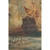 Naval Battle Italian Tapestry Wall Hanging | Close Up 1
