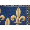 Fleur de Lys Blue II Velvet Background European Cushion Cover | Close Up 4