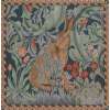 Rabbit As William Morris Right Large French Tapestry Cushion | Close Up 1