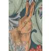 Rabbit As William Morris Right Large French Tapestry Cushion | Close Up 2