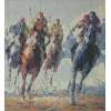 Jockeys Decorative Pillow Cushion Cover | Close Up 1