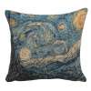 Van Gogh's Starry Night Decorative Cushion Cover Throw Pillow Case 14x14 Cotton