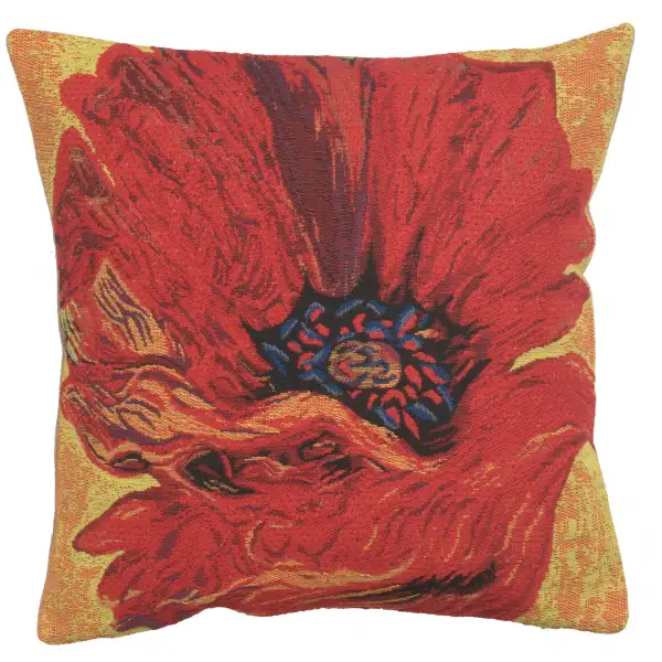 Poppy colored throw discount pillows